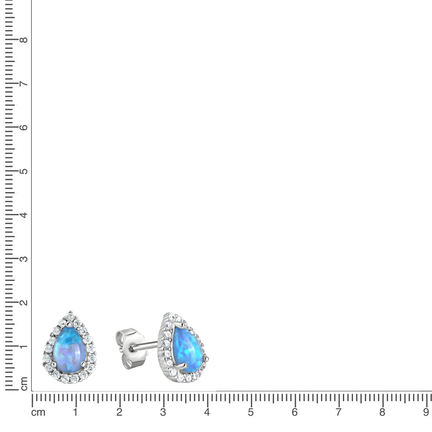 Set A/K + OS Ankerkette 925/- Sterling Silber Rhodiniert 45,0cm Opal