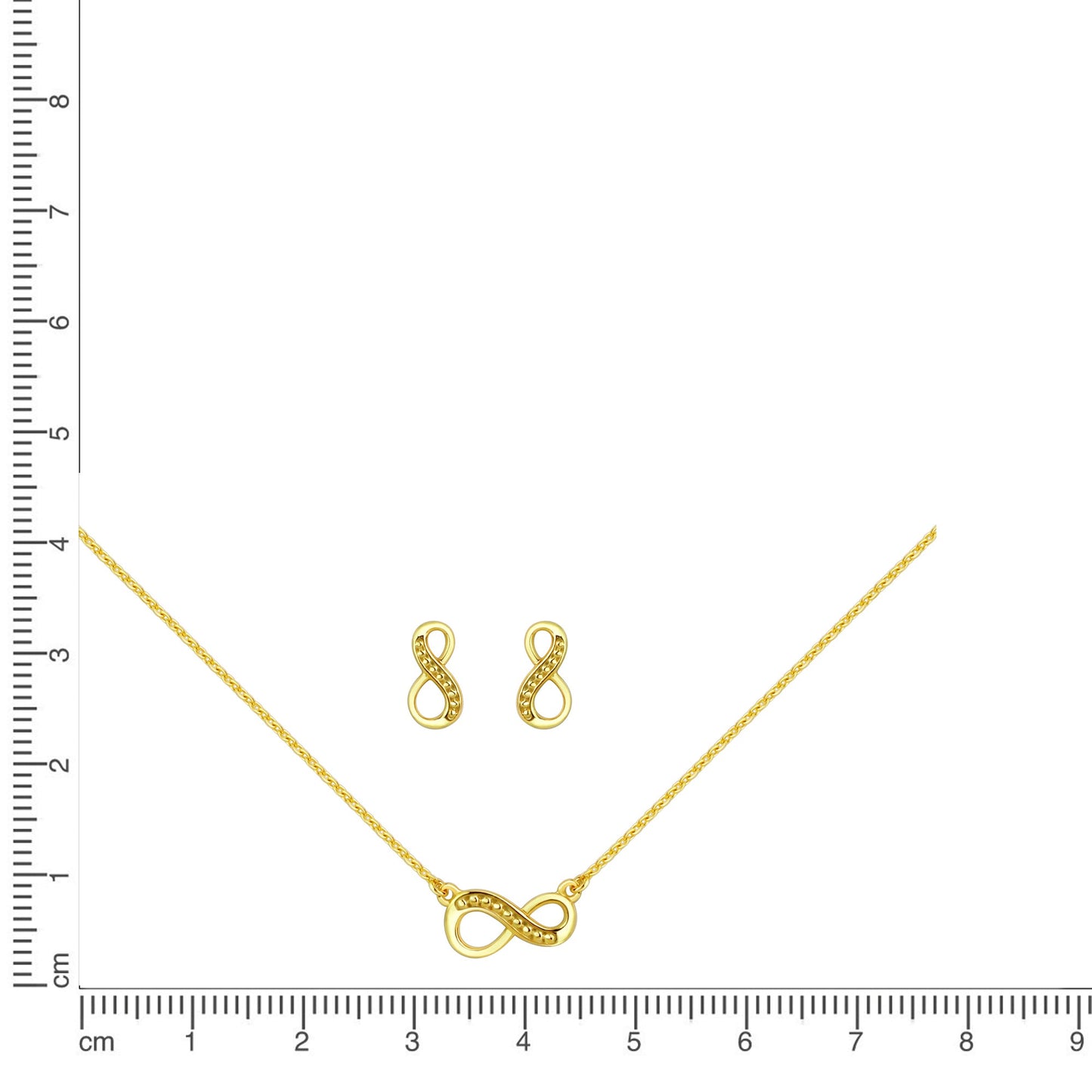 Set Anhänger/Kette und Ohrstecker 925/- Sterling Silber vergoldet 45,0cm
