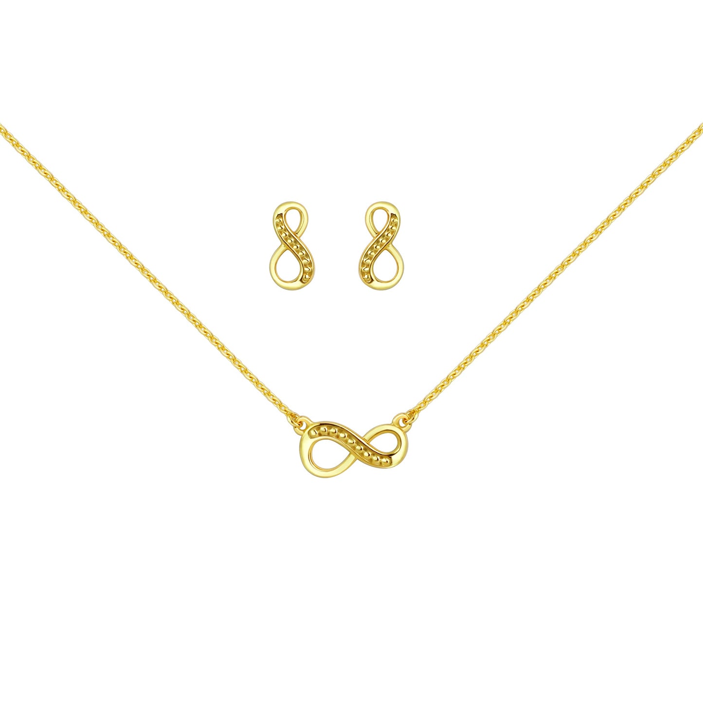 Set Anhänger/Kette und Ohrstecker 925/- Sterling Silber vergoldet 45,0cm