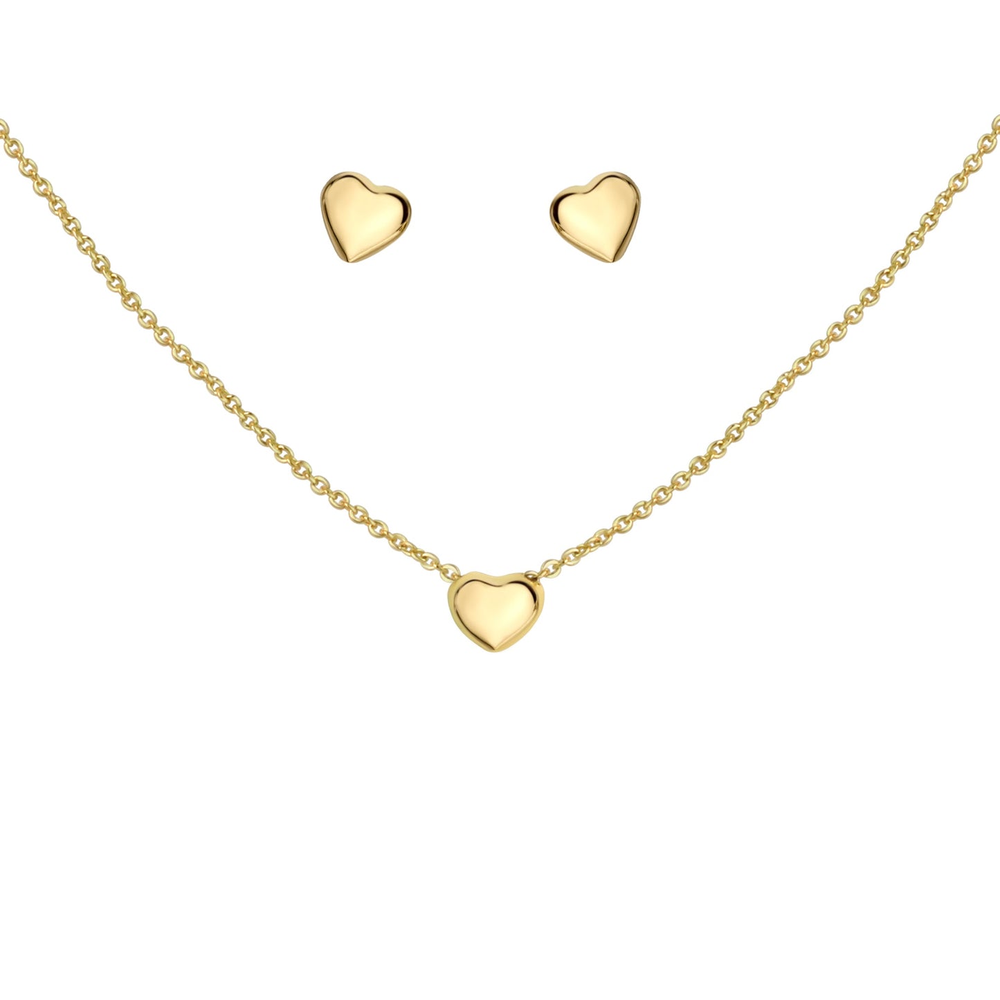 Set Anhänger/Kette und Ohrstecker 925/- Sterling Silber vergoldet 45,0cm