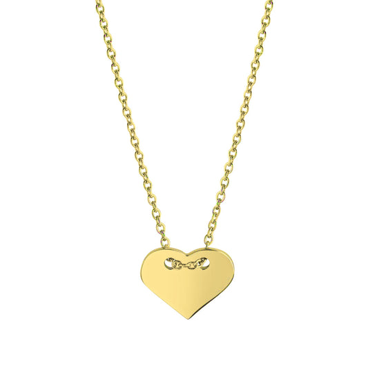 Collier aus Edelstahl gelb IP beschichtet mit Herz