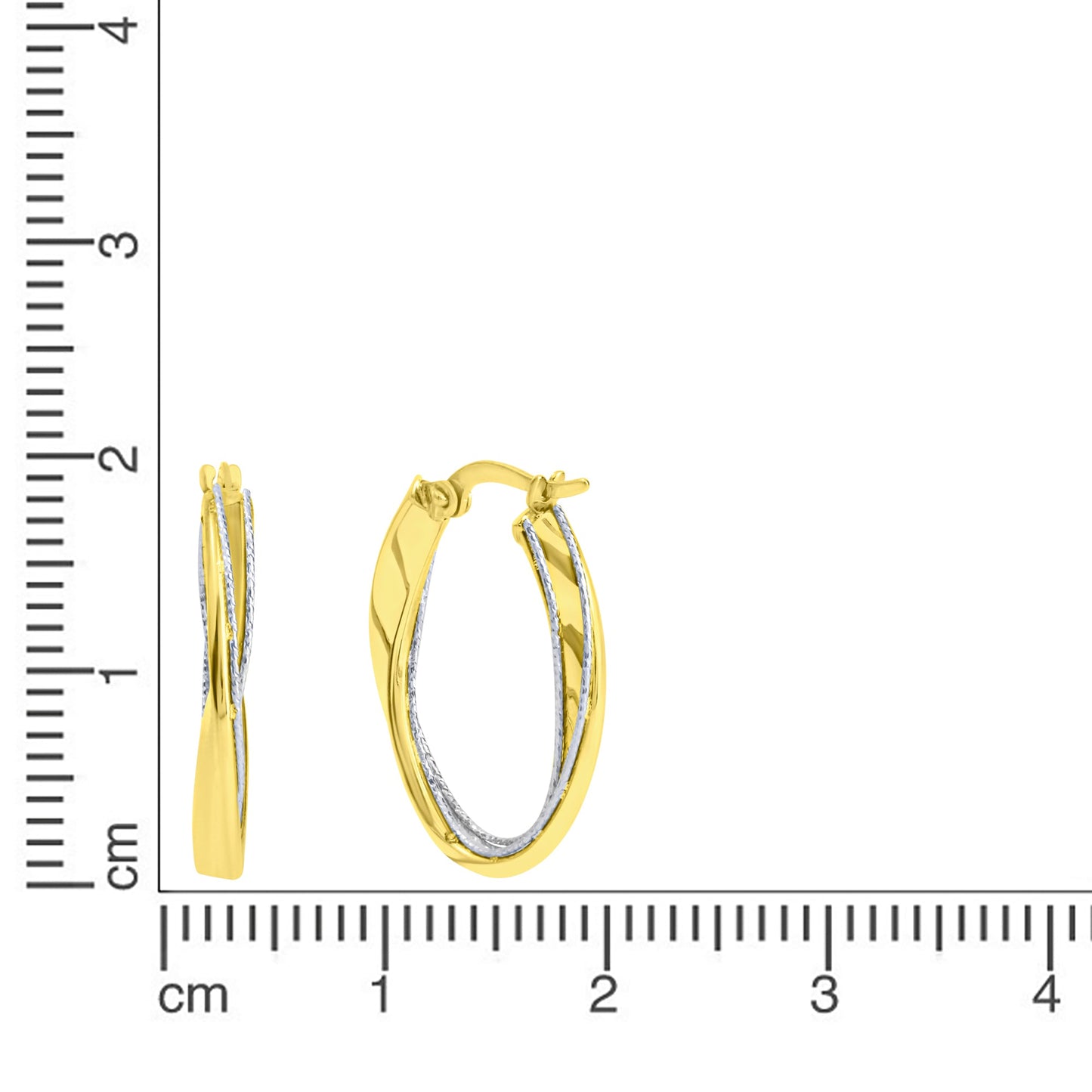Creolen 375/- Gold 2,4cm ohne