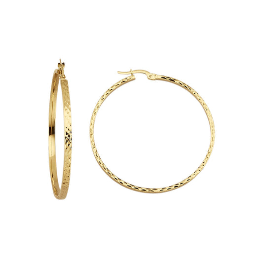 Creolen aus 375/- Gelbgold diamantiert Ø 45mm