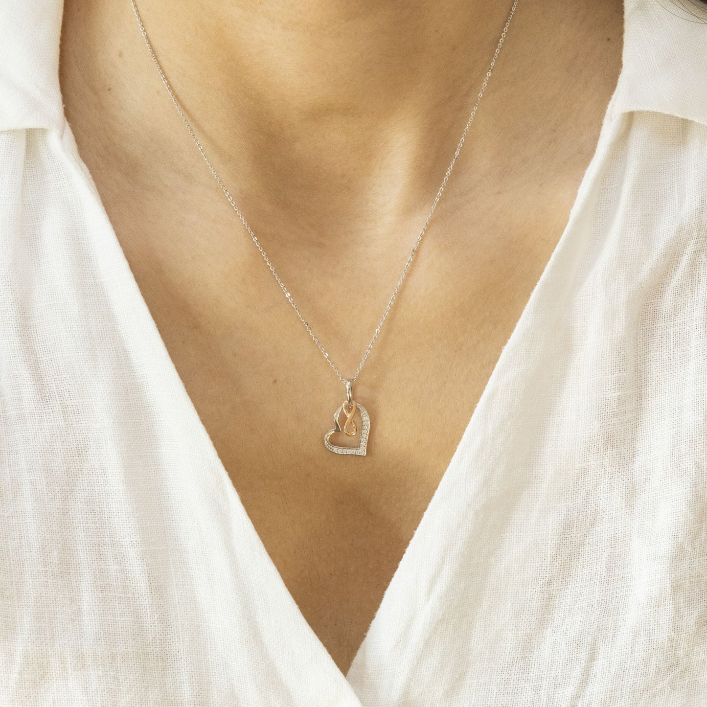 Halskette Ankerkette 925/- Sterling Silber rotvergoldet (teil) 45,0cm Zirkonia