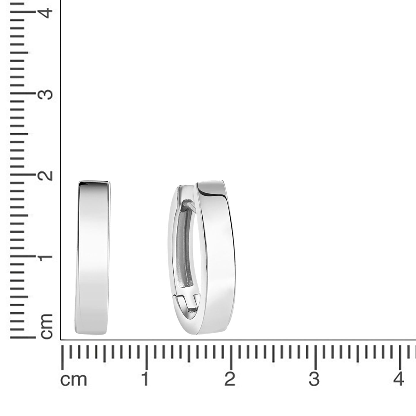 Creolen 925/- Sterling Silber Rhodiniert 1,8cm