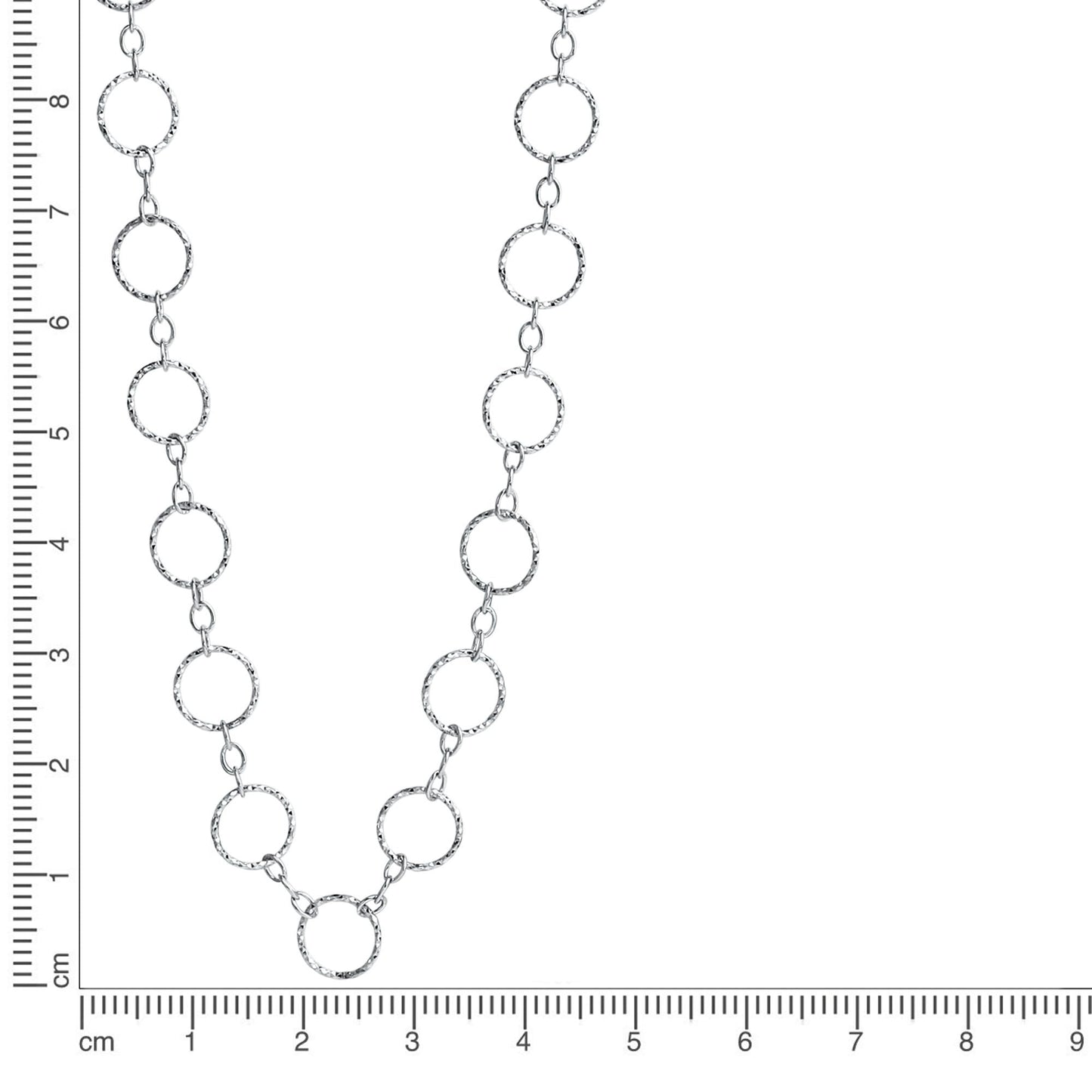 Kette Fantasiekette 925/- Sterling Silber Rhodiniert 43,0cm