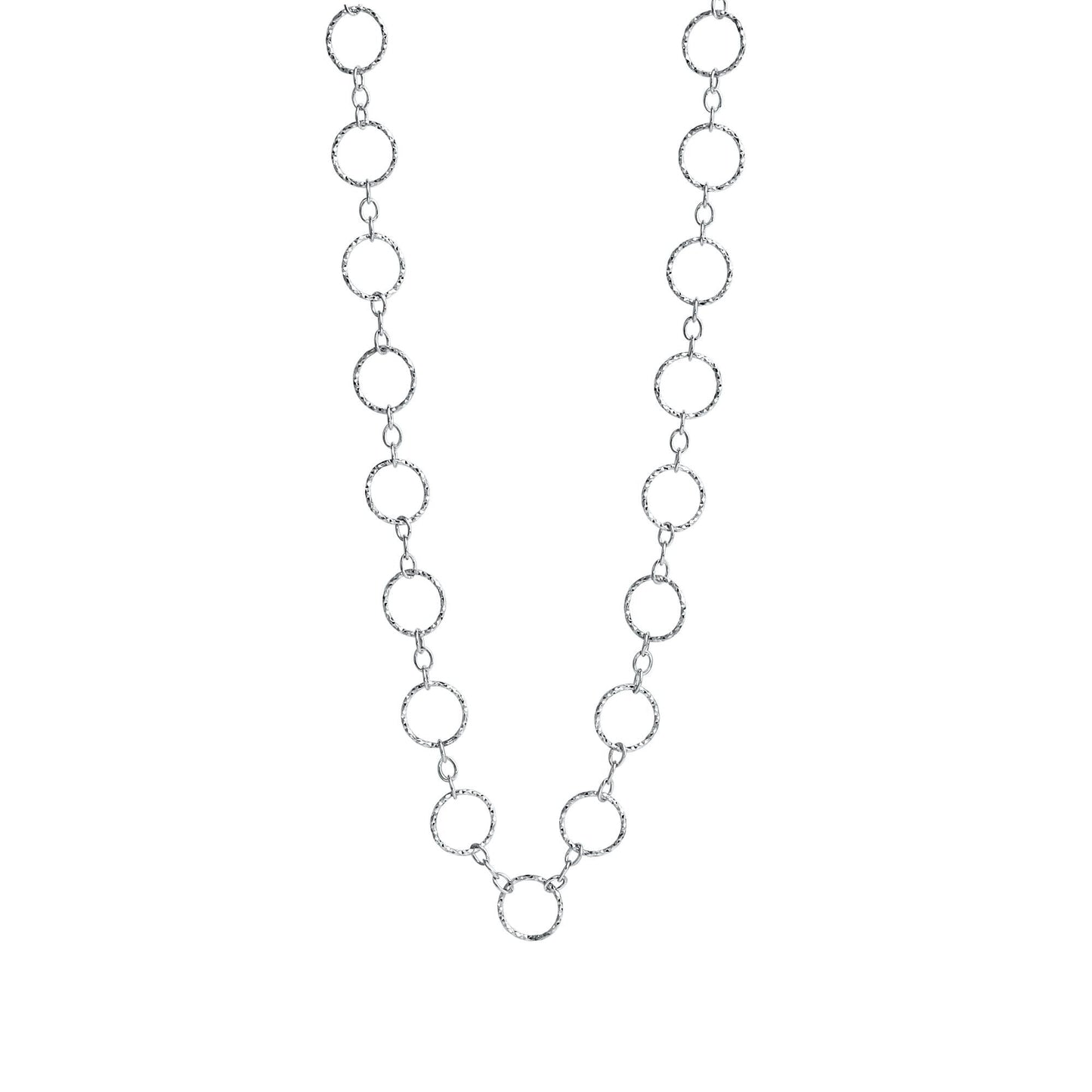 Kette Fantasiekette 925/- Sterling Silber Rhodiniert 43,0cm