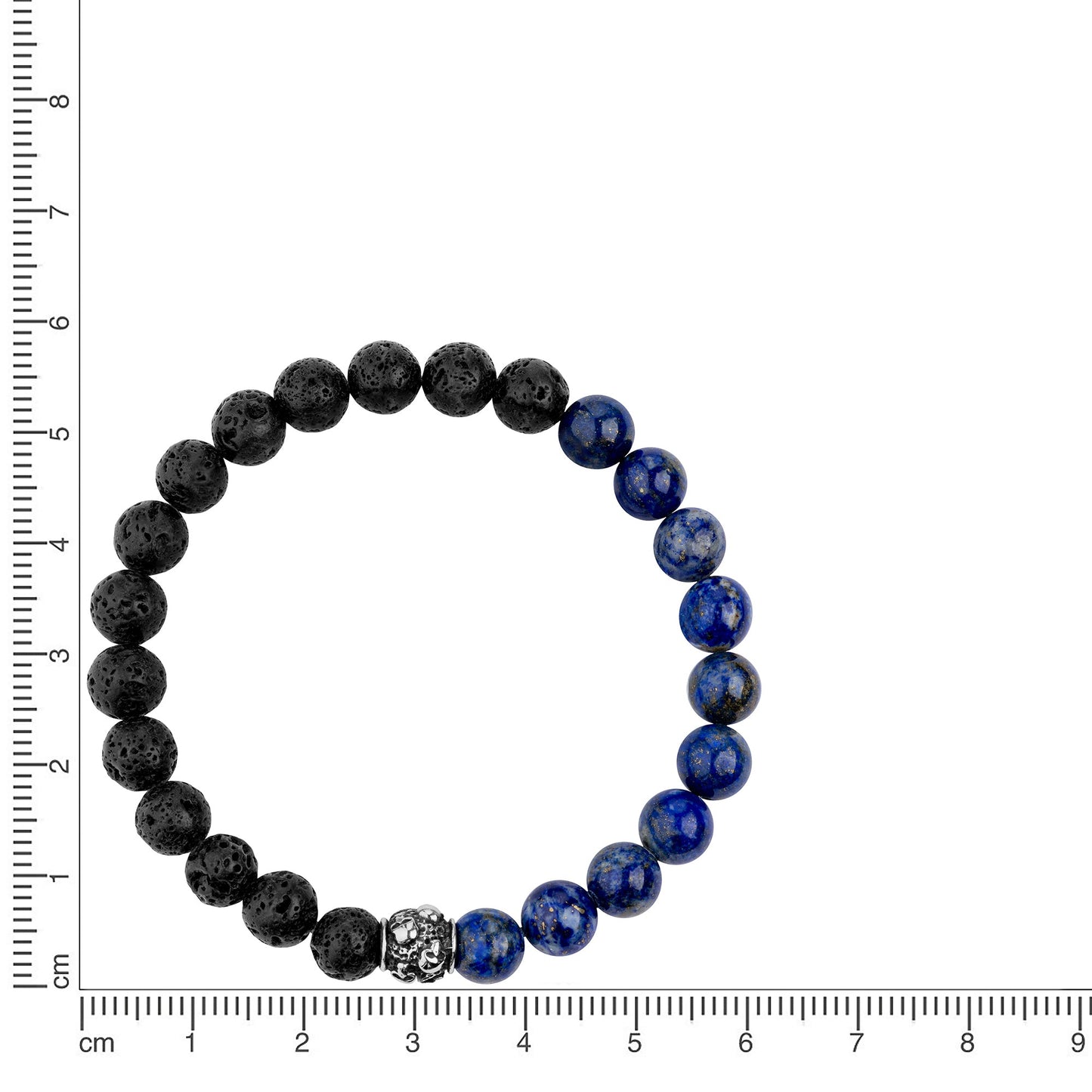 Armband Edelstahl 20cm Lapislazuli