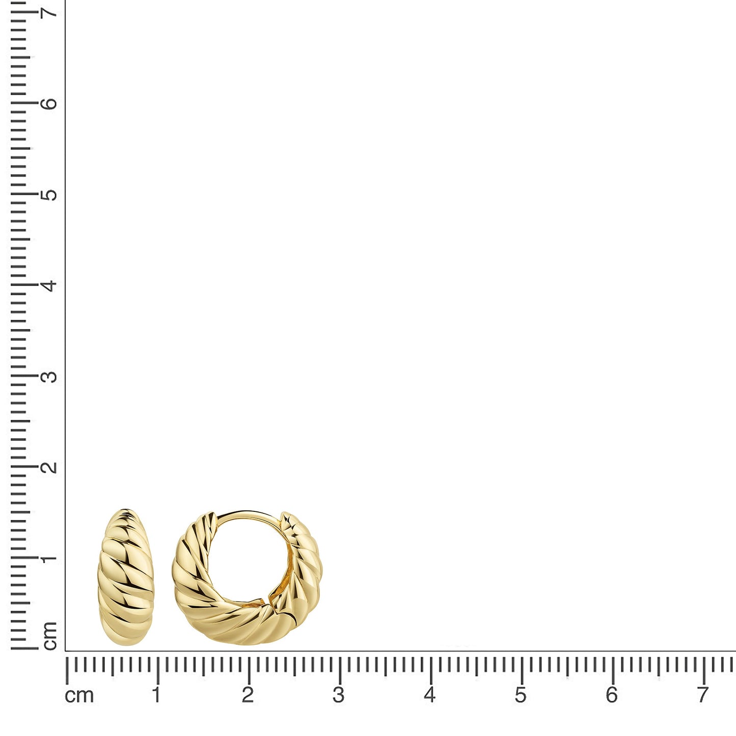 Klappcreolen 925/- Sterling Silber vergoldet 1,5cm ohne