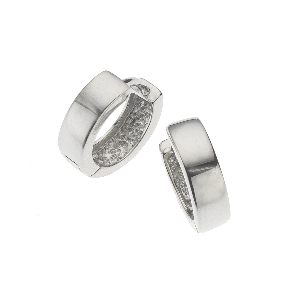 Klappcreolen 925/- Sterling Silber rhodiniert 1,3cm