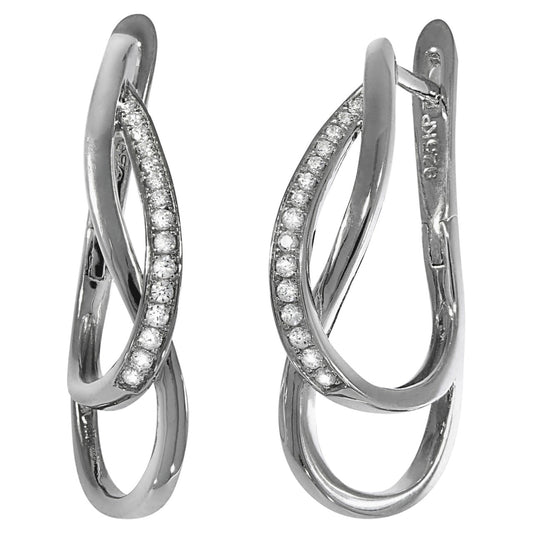 Schmuck Klappcreolen Ohrringe Damen 925 Silber rhodiniert 2,8cm, 1 Paar günstig kaufen