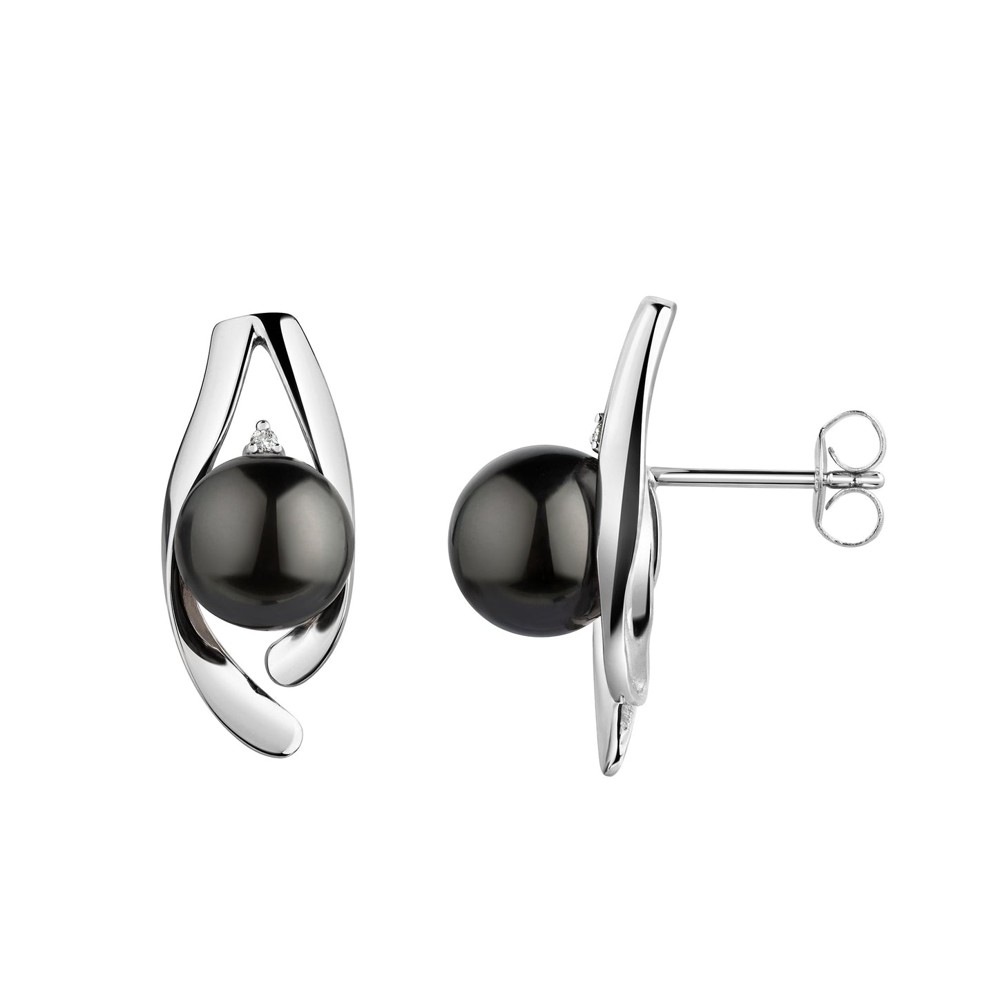 Ohrstecker 585/- Gold 2,2cm Diamant 0,02ct.