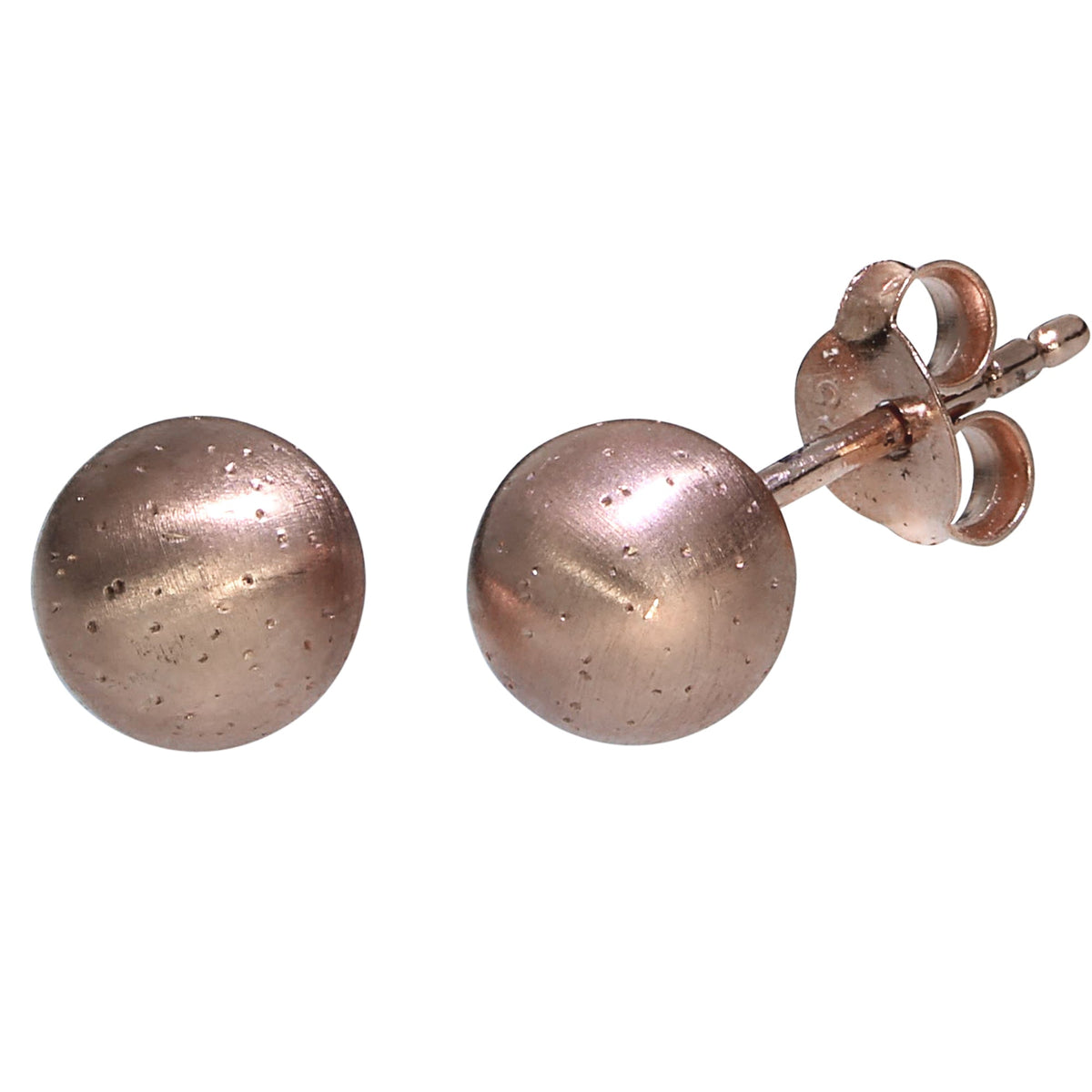 Ohrstecker 925/- Sterling Silber rotvergoldet 1,5cm