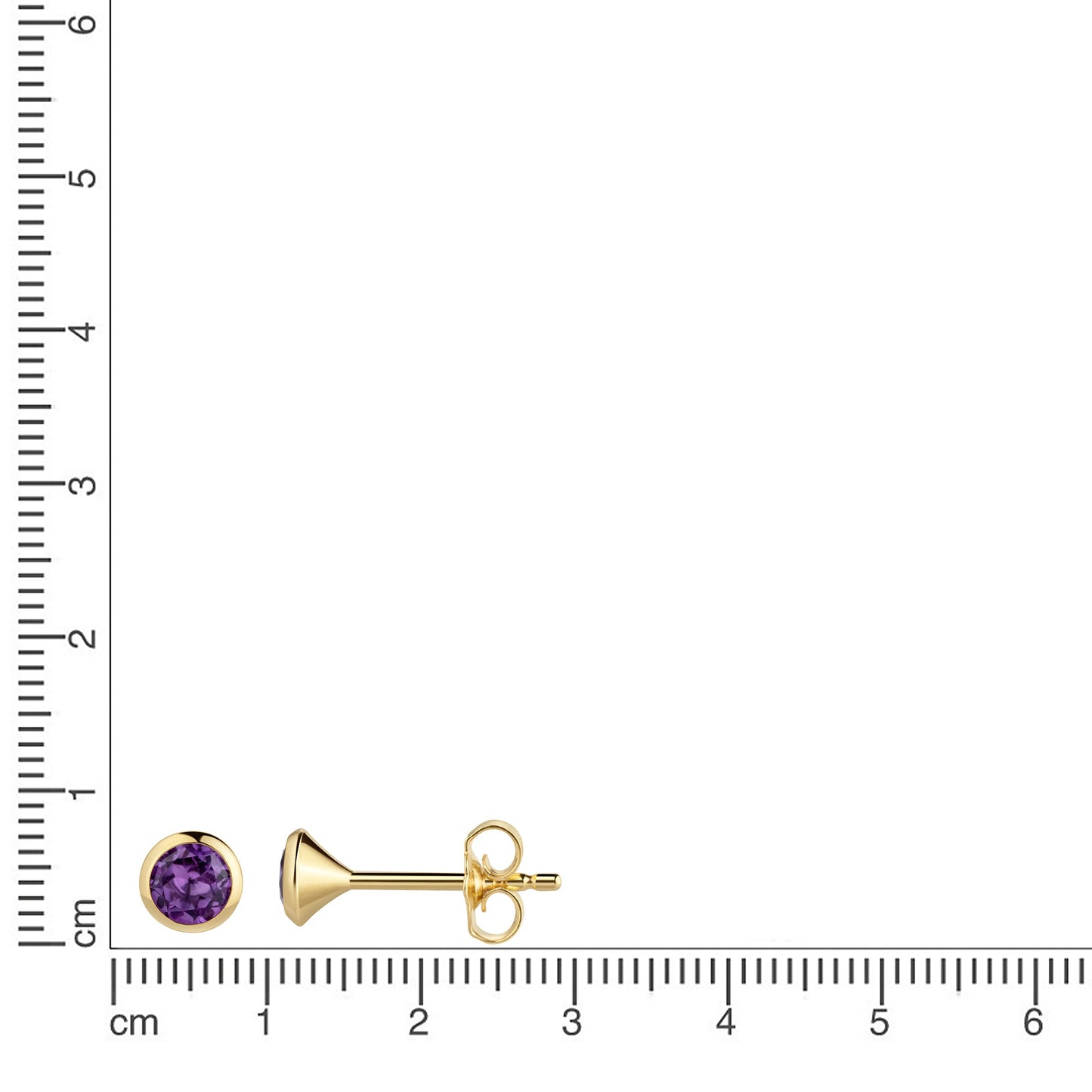 Ohrstecker 585/- Gold 0,4cm Amethyst