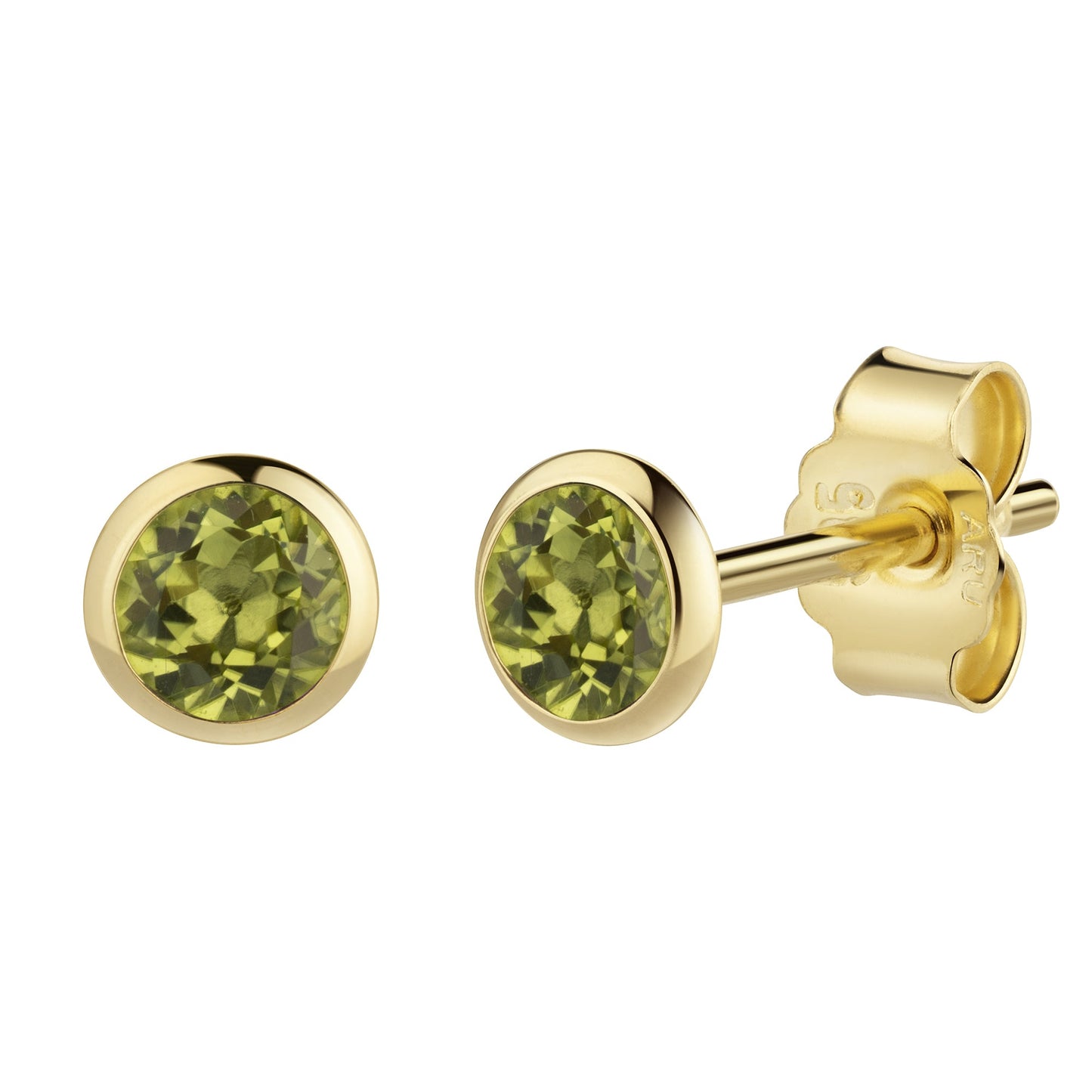 Ohrstecker 585/- Gold 0,4cm Peridot