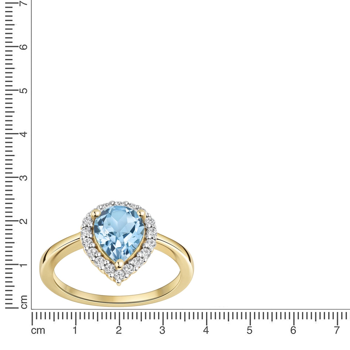 Ring 585/- Gold Blautopas beh.