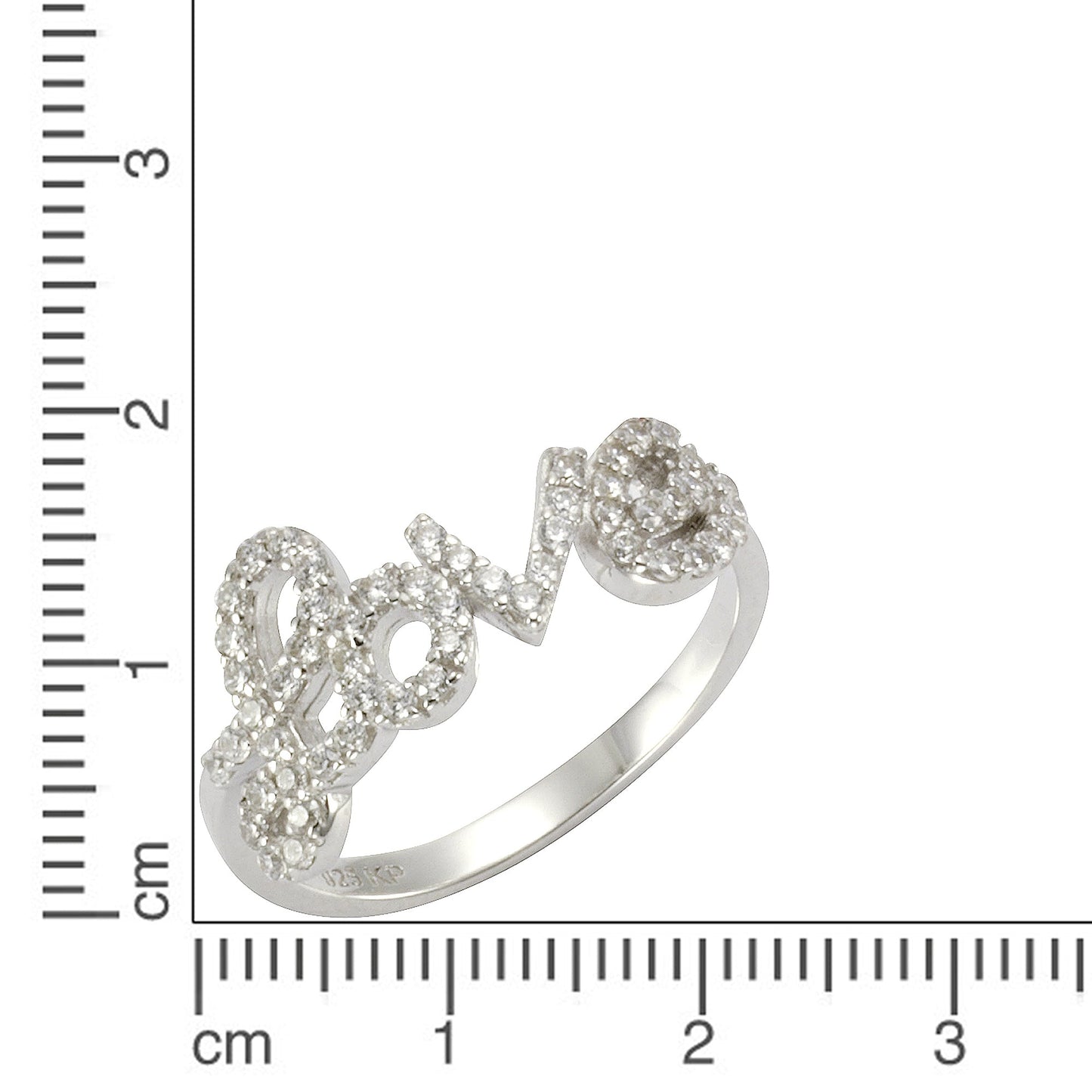 Ring 925/- Sterling Silber rhodiniert Zirkonia