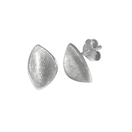Ohrstecker aus 925 Silber rhodiniert + eismatt mit 11mm Länge