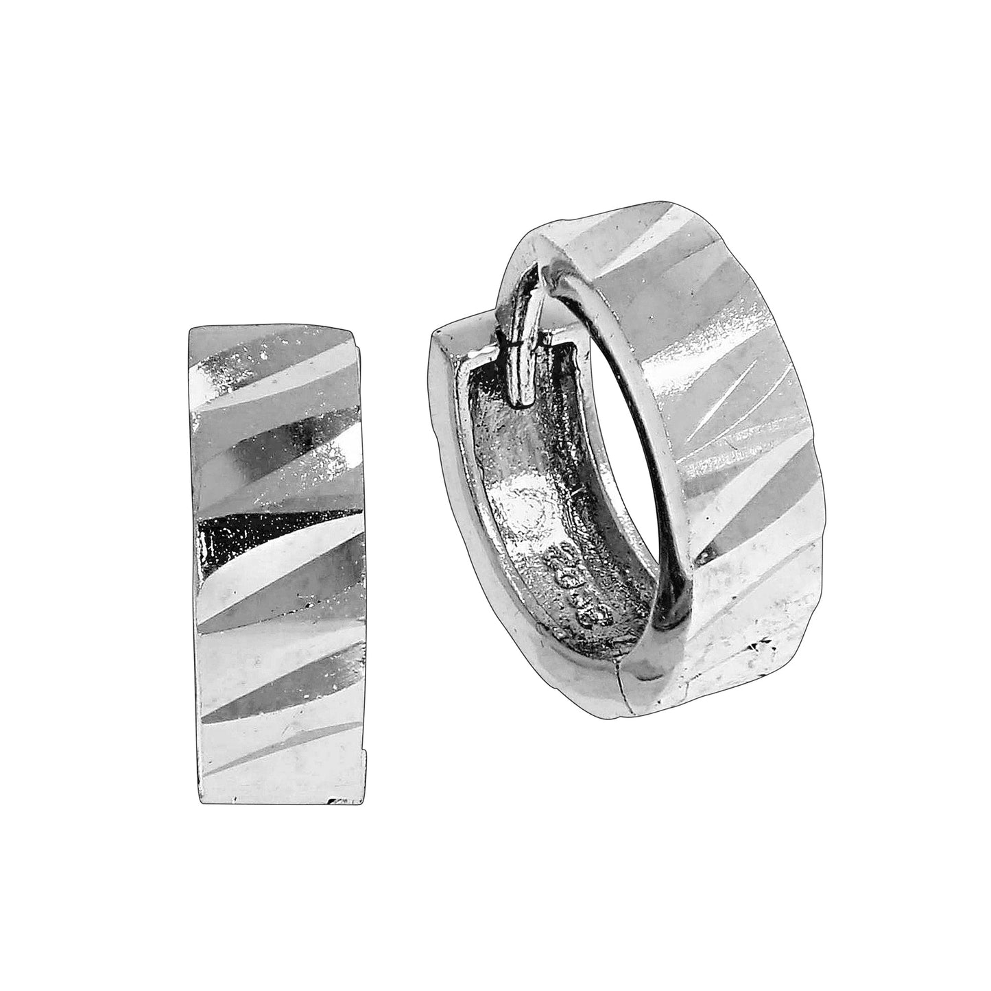 Klappcreolen 925/- Sterling Silber rhodiniert 1,25cm
