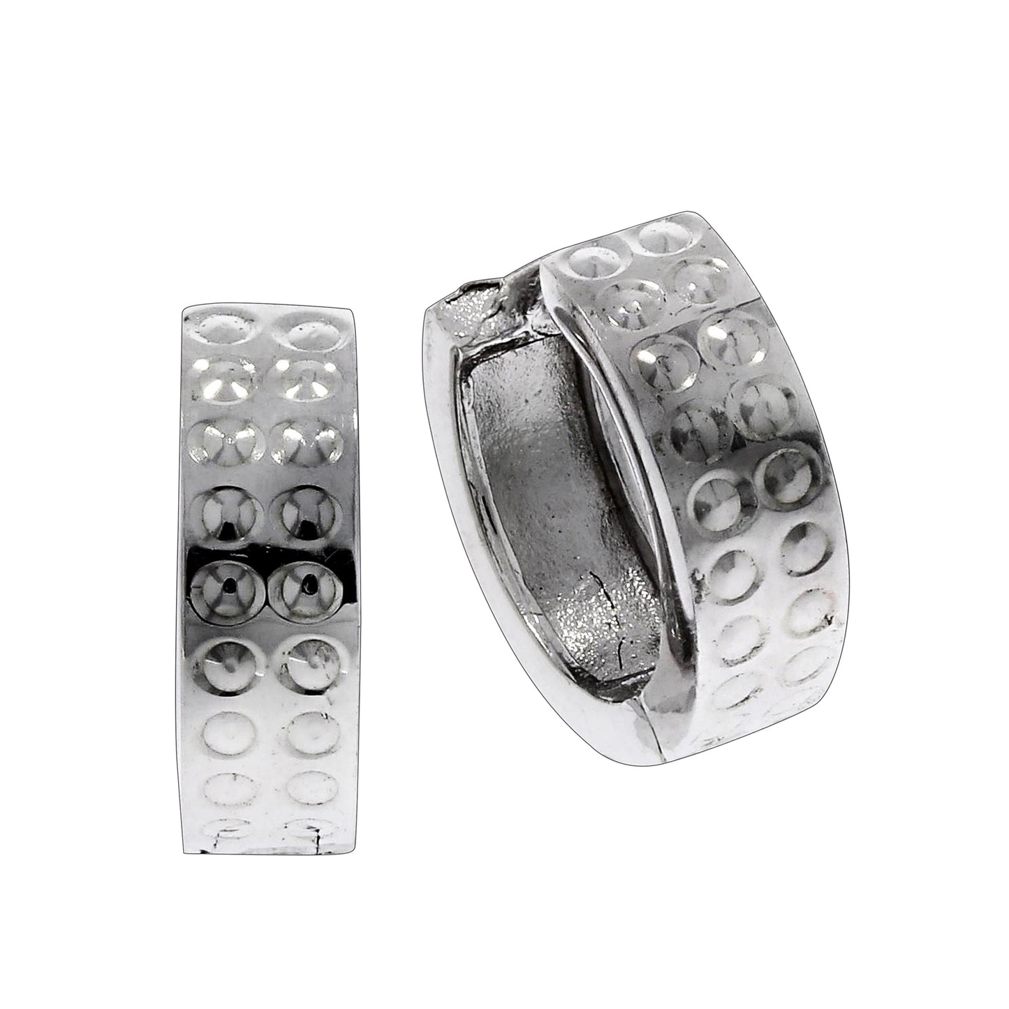 Klappcreolen 925/- Sterling Silber rhodiniert 1,25cm