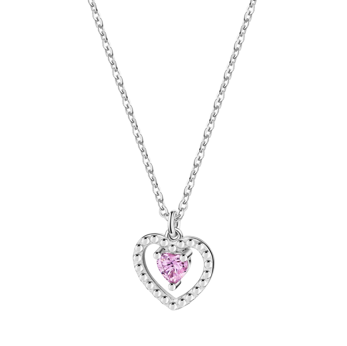 Collier Ankerkette 925/- Sterling Silber rhodiniert 45,0cm Zirkonia