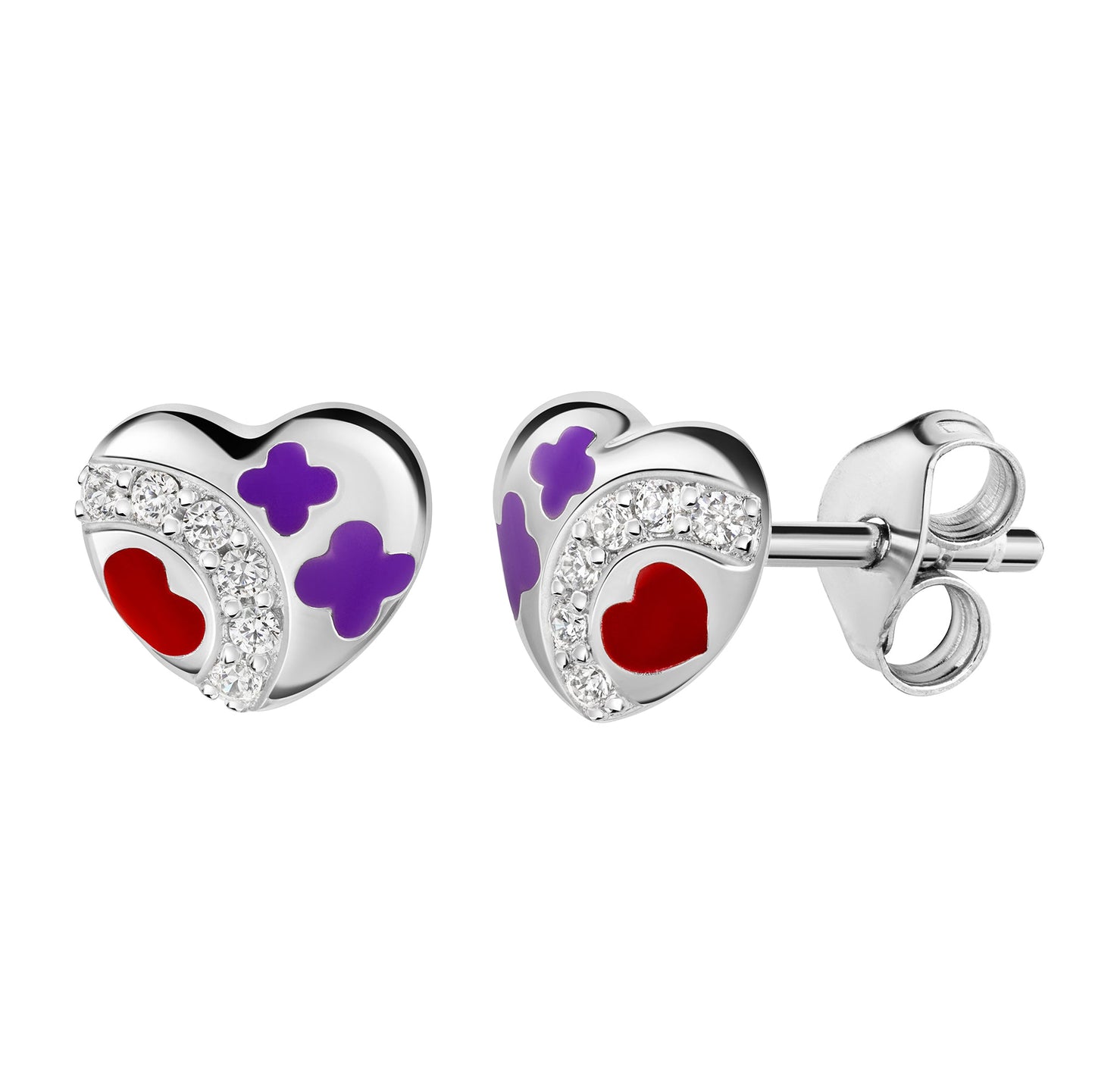 Ohrstecker 925/- Sterling Silber rhodiniert 0,6cm Zirkonia