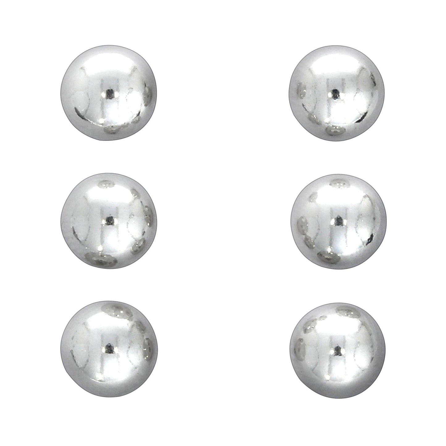 Ohrstecker 925/- Sterling Silber rhodiniert 0,6cm Zirkonia