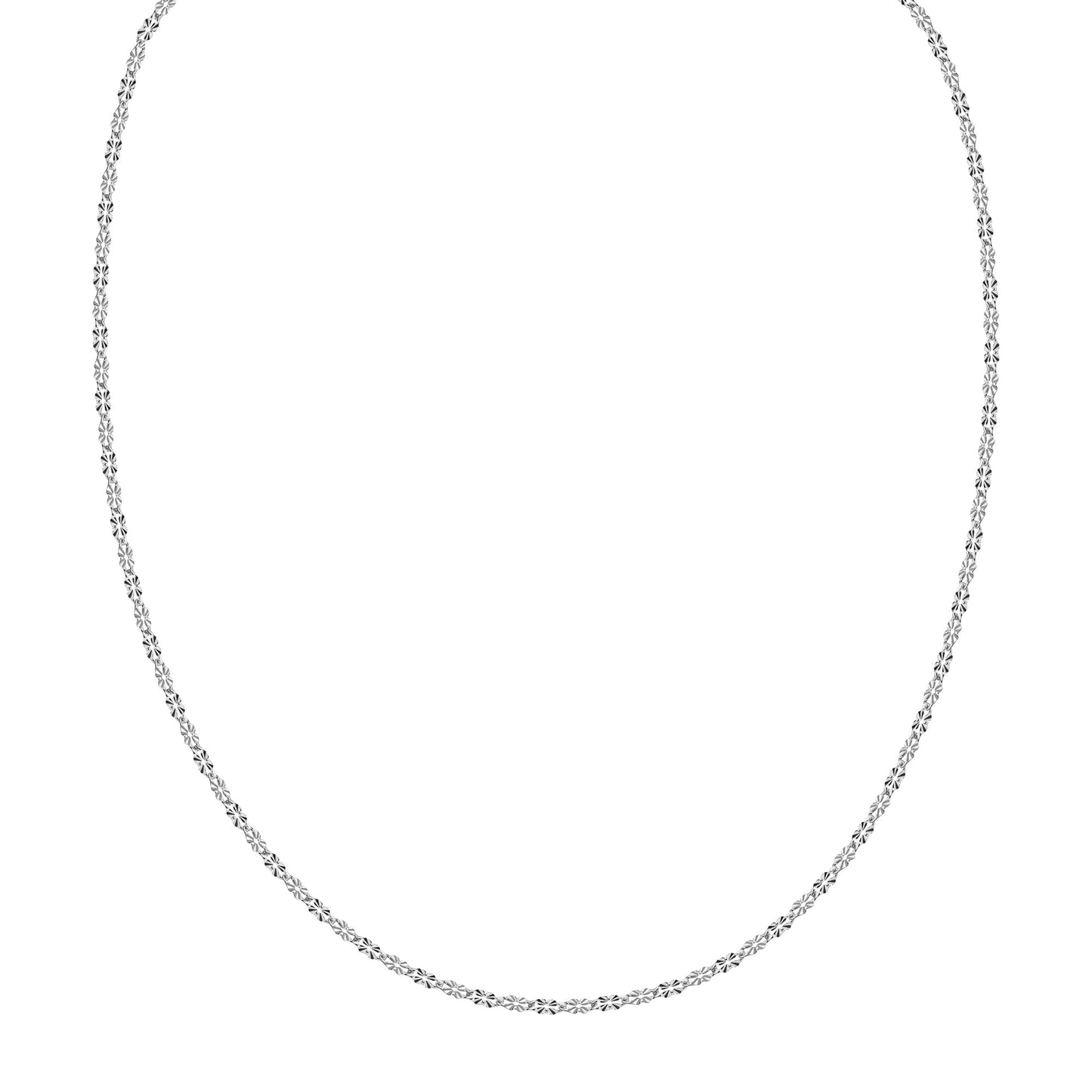 Collier 925 Silber rhodiniert Fantasiekette 925/- Sterling Silber rhodiniert 43cm