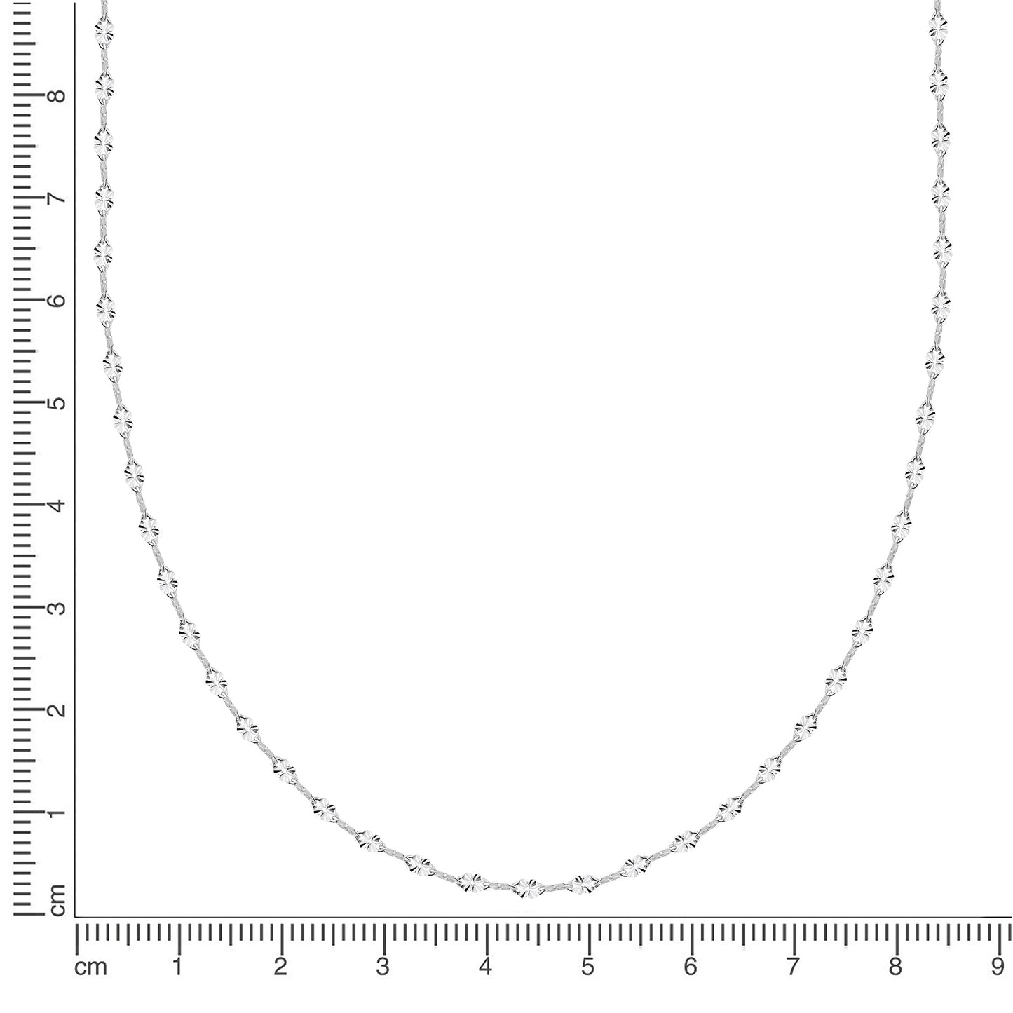 Collier 925 Silber rhodiniert Fantasiekette 925/- Sterling Silber rhodiniert 43cm