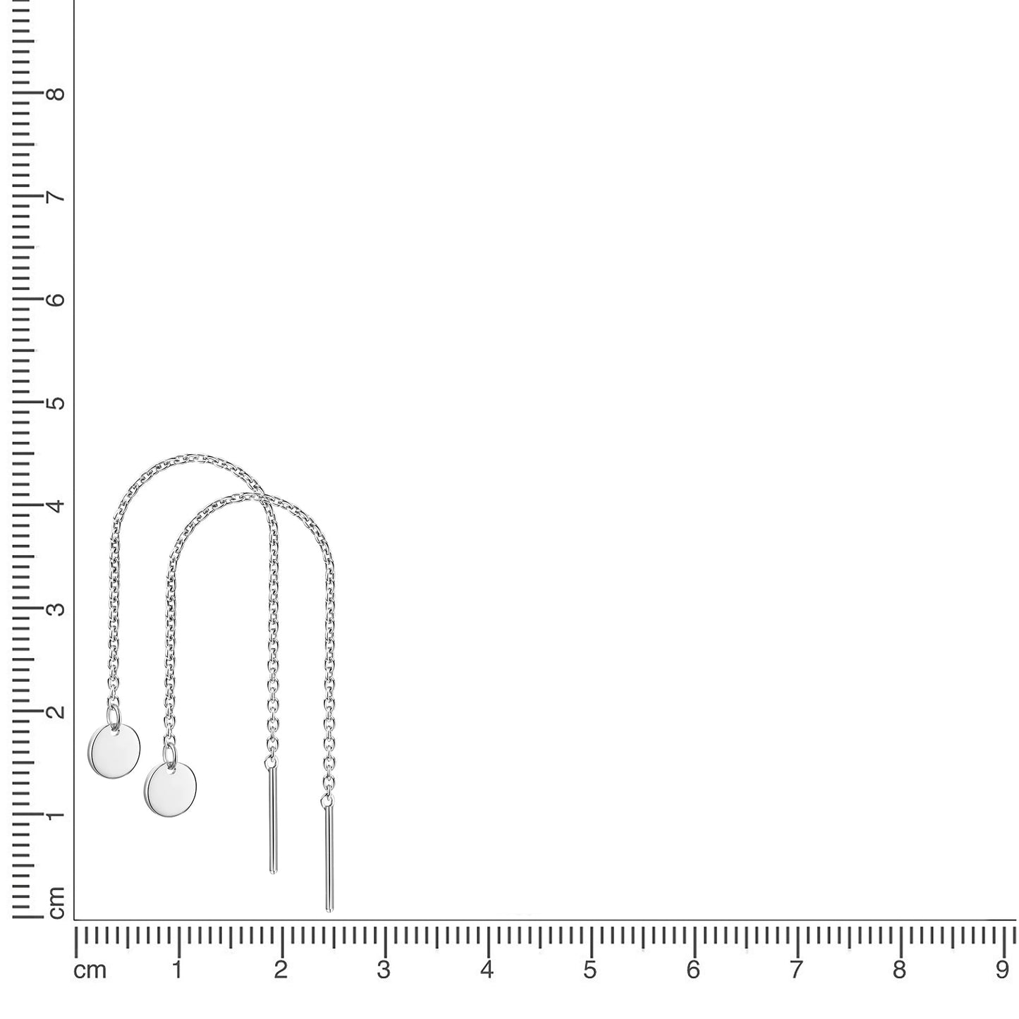 Ohrhänger 925 Sterling Silber rhodiniert 925/- Sterling Silber rhodiniert 0,95cm