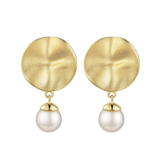 Celesta Ohrstecker 925 Sterling Silber vergoldet Perle
