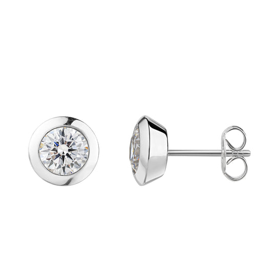 Celesta Ohrstecker 925 Sterling Silber rhodiniert Zirkonia