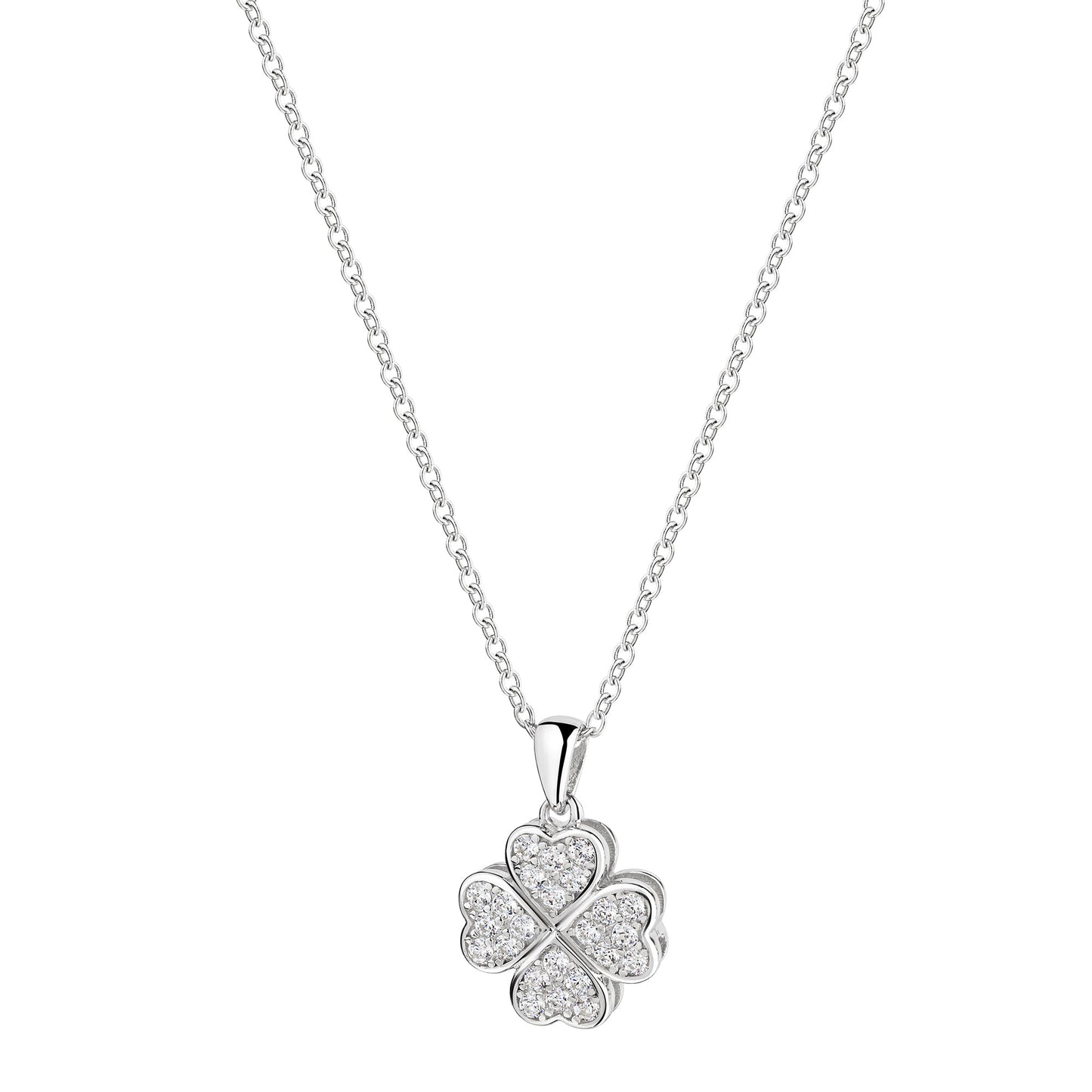 Anhänger mit Kette 925 Silber rhodiniert Ankerkette 925/- Sterling Silber rhodiniert 45,0cm ohne