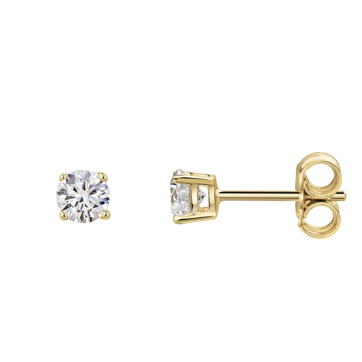 Ohrstecker 375/- Gold 0,5cm Zirkonia