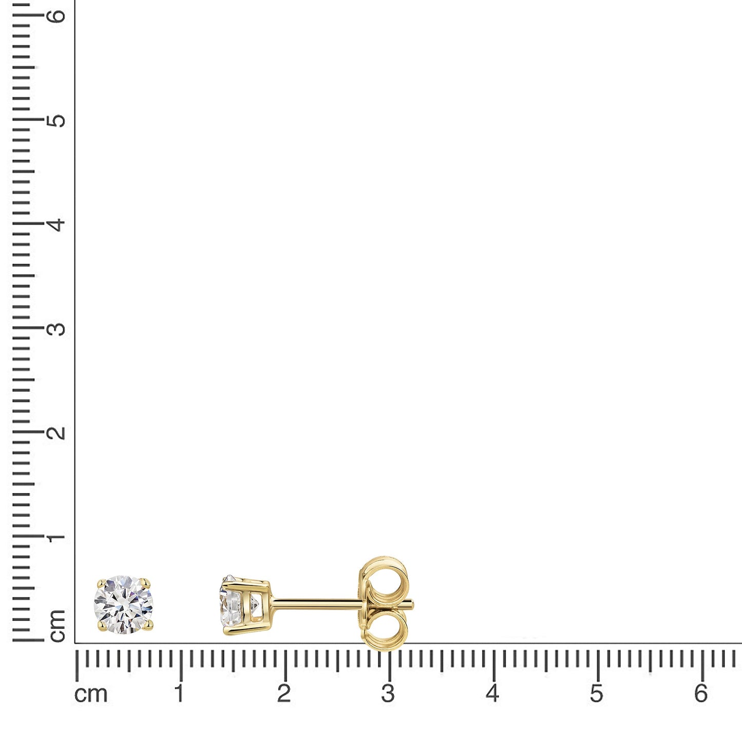 Ohrstecker 375/- Gold 0,5cm Zirkonia