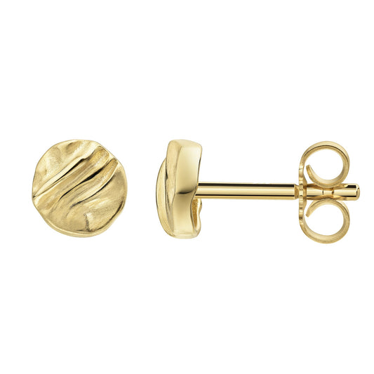 Celesta Gold - Ohrstecker 375 Gelbgold Struktur