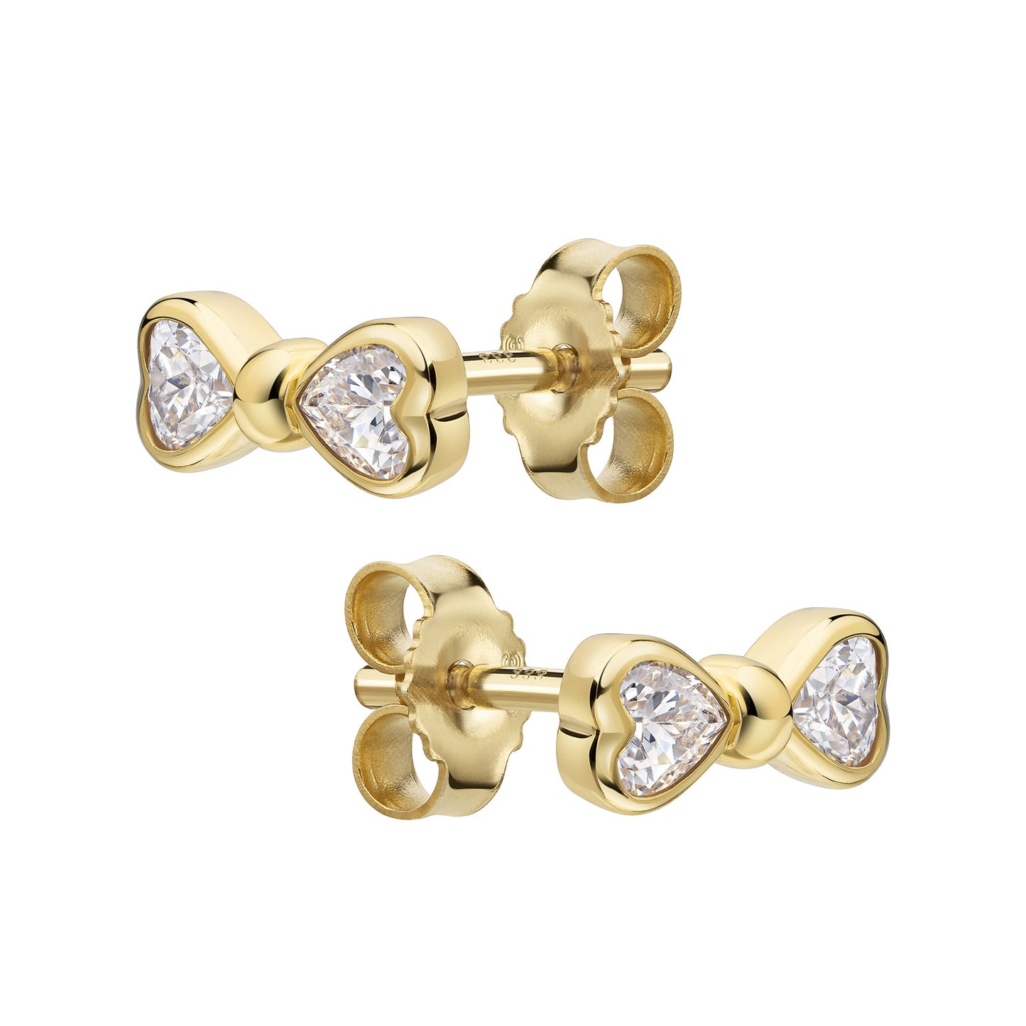 Ohrstecker 375 Gelbgold Zirkonia 375/- Gold 0,4cm Zirkonia