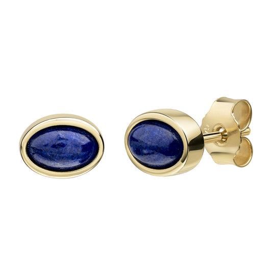 Celesta Gold - Ohrstecker 375 Gelbgold Lapis