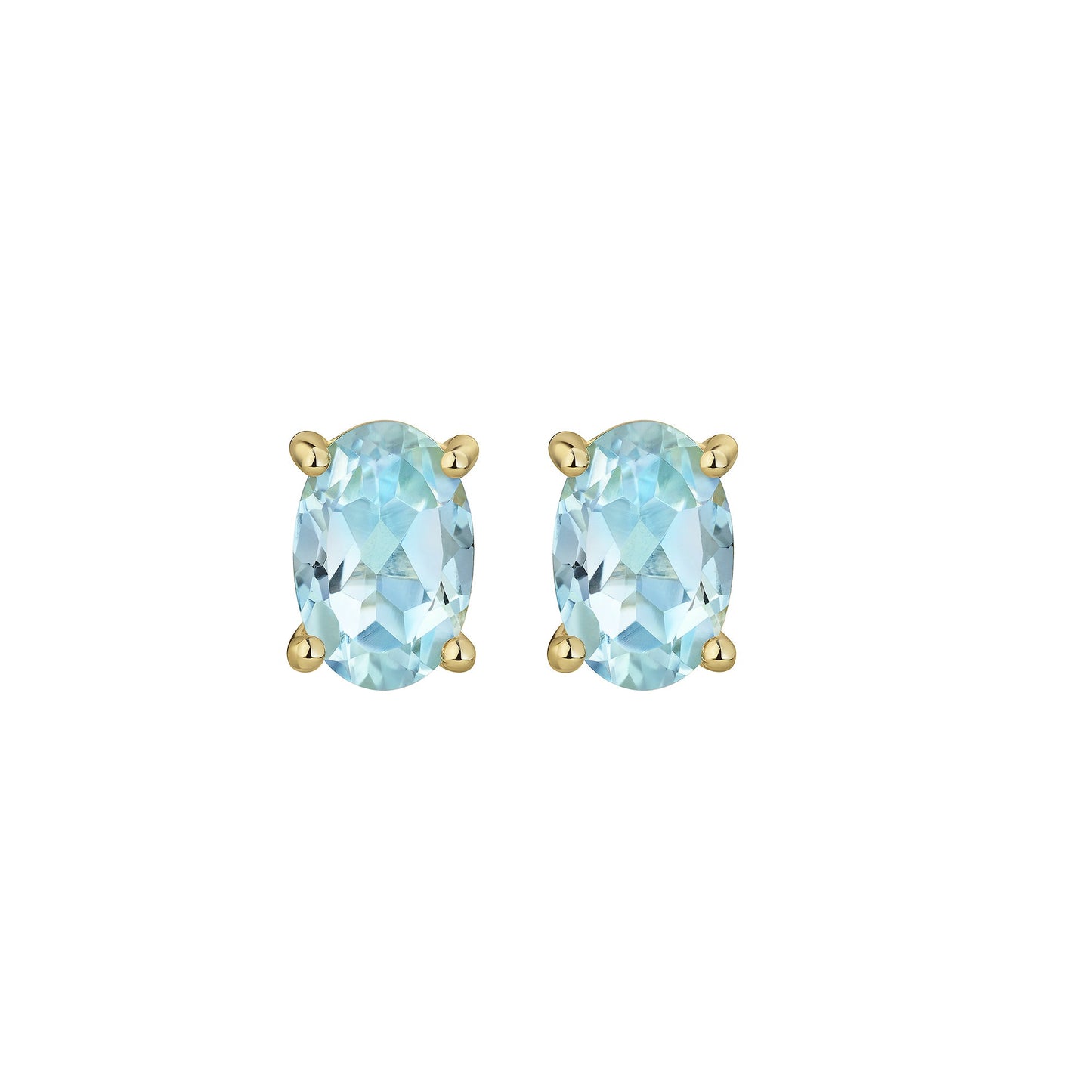 Ohrstecker 375 Gelbgold Blautopas 375/- Gold 0,7cm Blautopas beh.