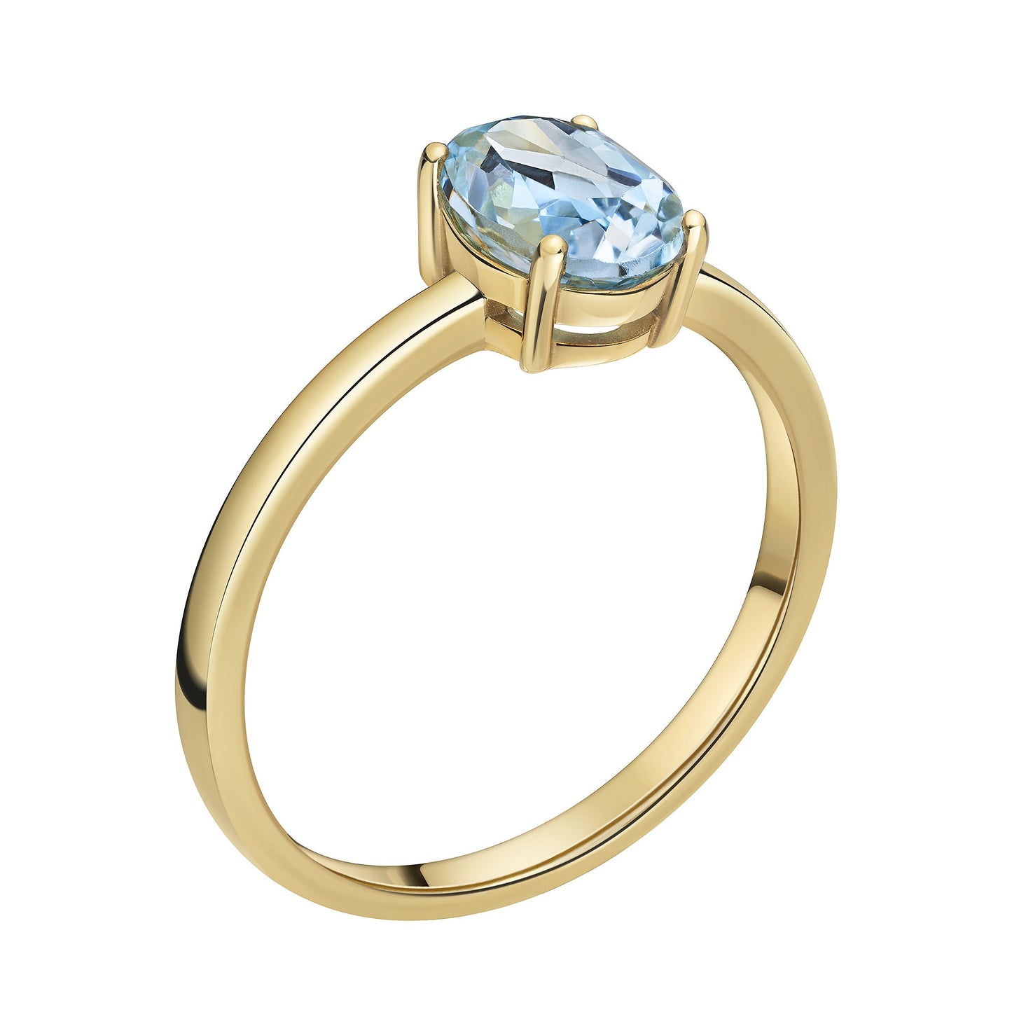 Ring 375/- Gelbgold Blautopas (beh) 375/- Gold Blautopas beh.