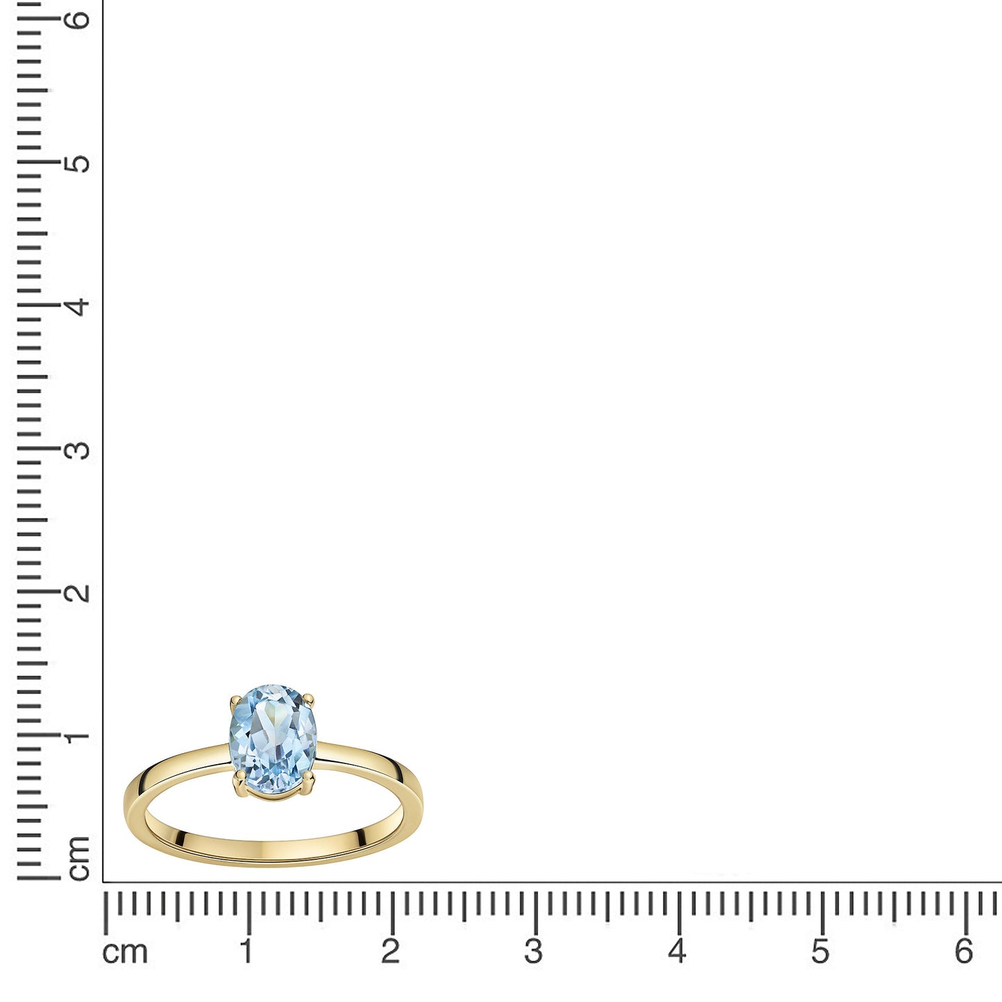 Ring 375/- Gelbgold Blautopas (beh) 375/- Gold Blautopas beh.