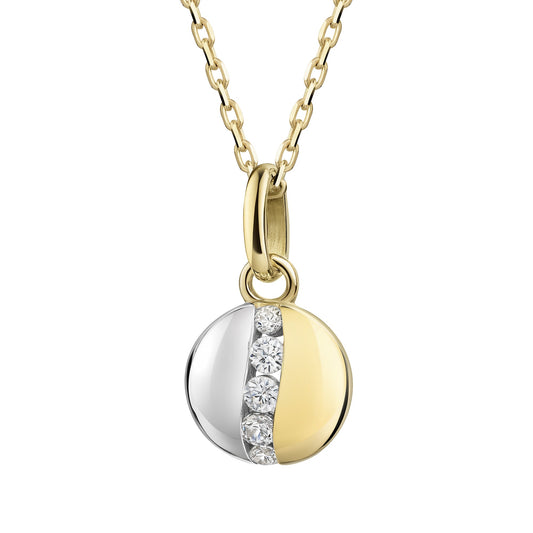 Celesta Gold - Anhänger mit Kette 42/45cm 375 Gelbgold Zirkonia