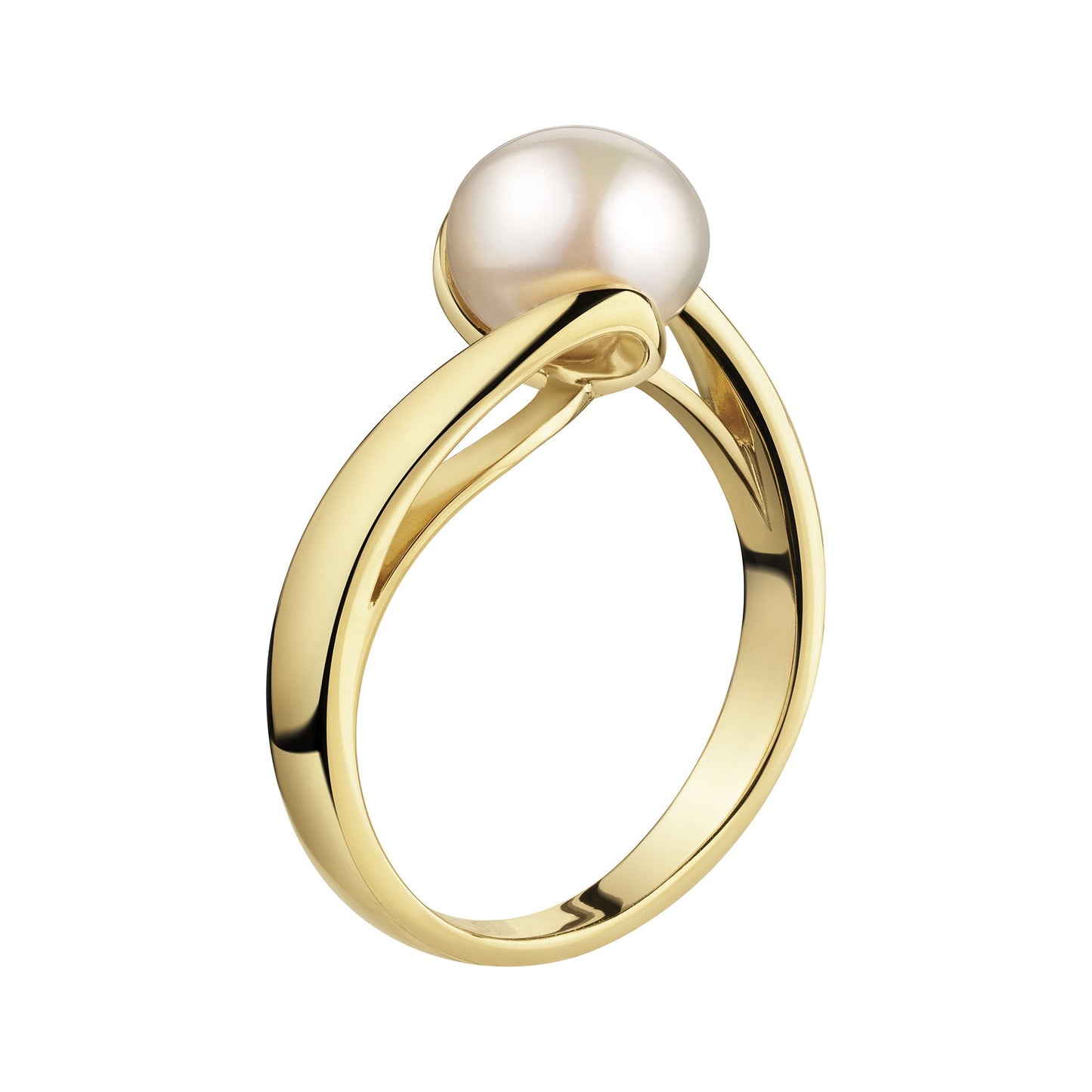Ring 925 Sterling Silber vergoldet Perle 925/- Sterling Silber vergoldet