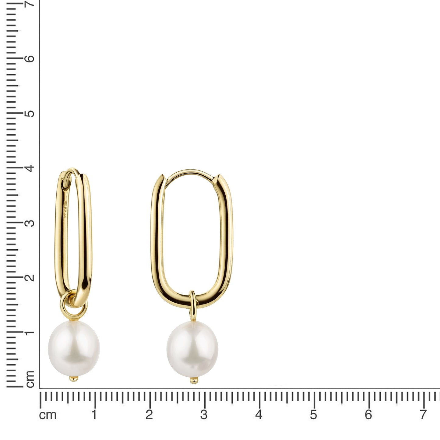 Creolen 925/- Sterling Silber vergoldet 2,4cm Zirkonia