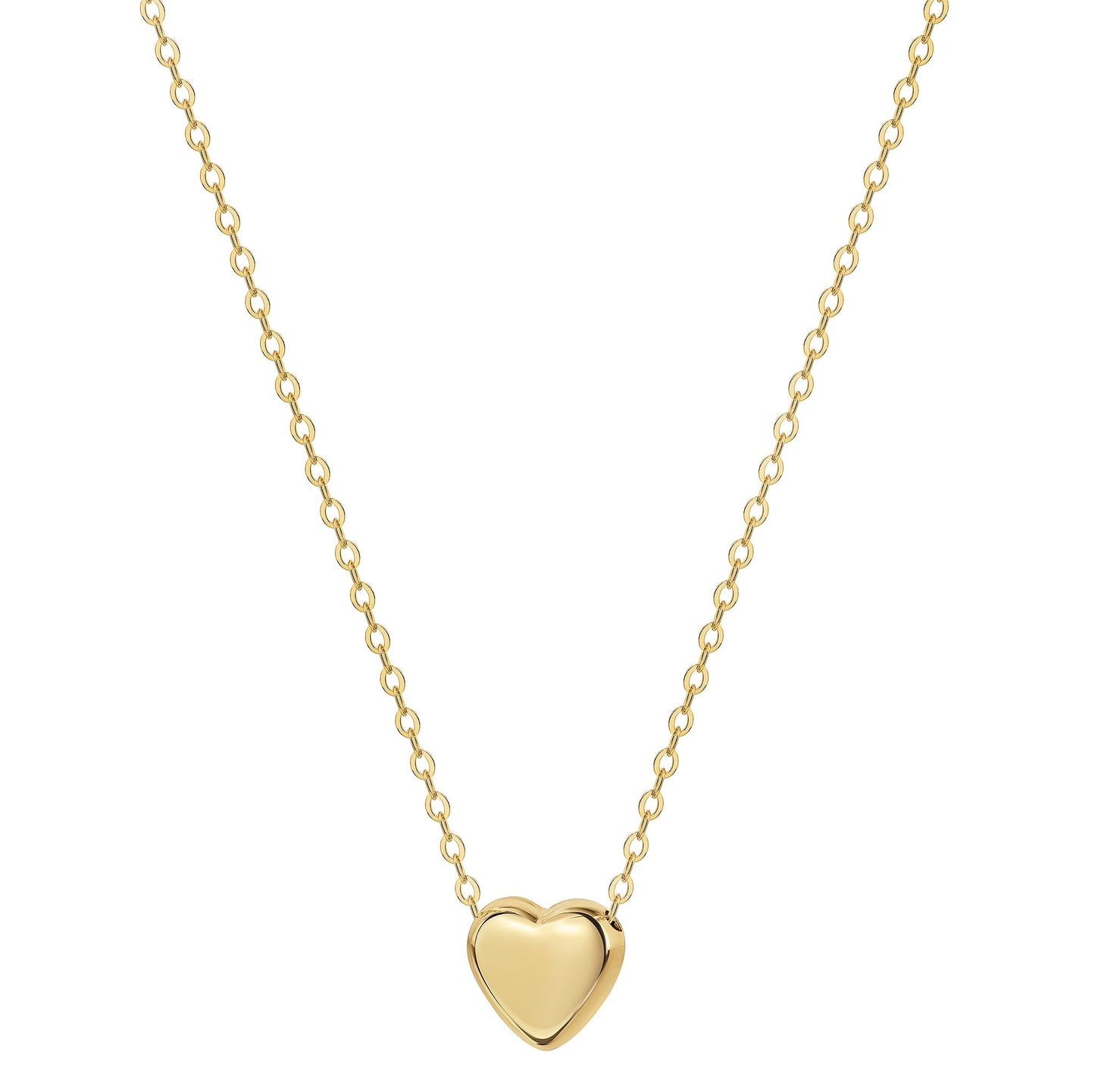 Collier 375/- Gelbgold Herz Ankerkette 375/- Gold 42cm