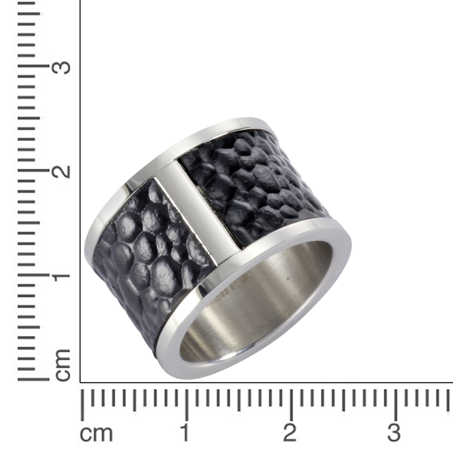 Ring Edelstahl Leder