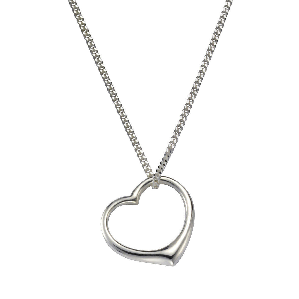 Anhänger mit Kette Flachpanzerkette 925/- Sterling Silber 45cm ohne