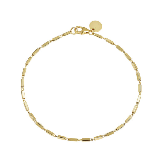 Armband aus 925/- Sterling Silber vergoldet 19cm lang Stäbchen