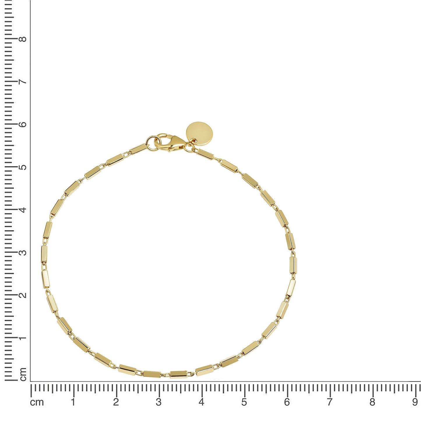 Armband Fantasiekette 925/- Sterling Silber vergoldet 19cm