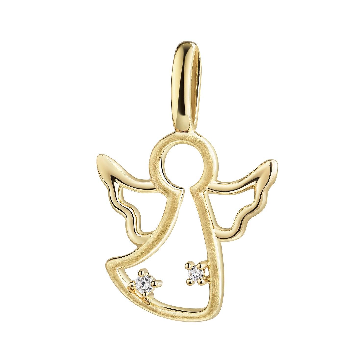 Anhänger 925/- Sterling Silber vergoldet 2,2cm Zirkonia
